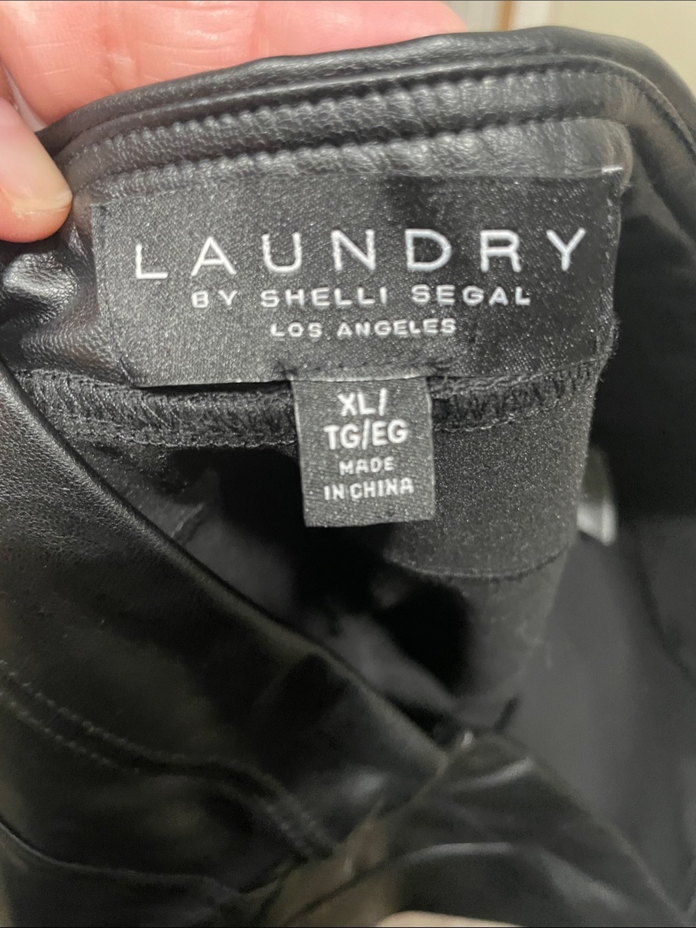Laundry By Shelli Segal Black Women’s Dress Pants XL Pleather